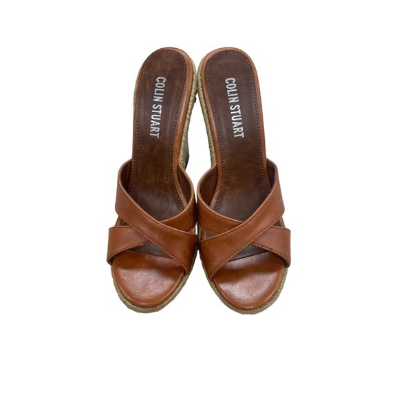 Colin Stuart Women's Leather Wedge heel Slip on shoes size 8.5 SKU 1313 - Picture 1 of 5